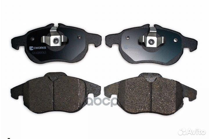 Тормозные колодки передние (Low Metallic) cwork