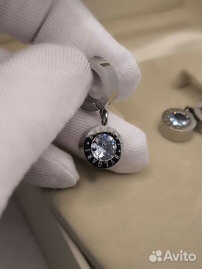 Bvlgari серьги серебро