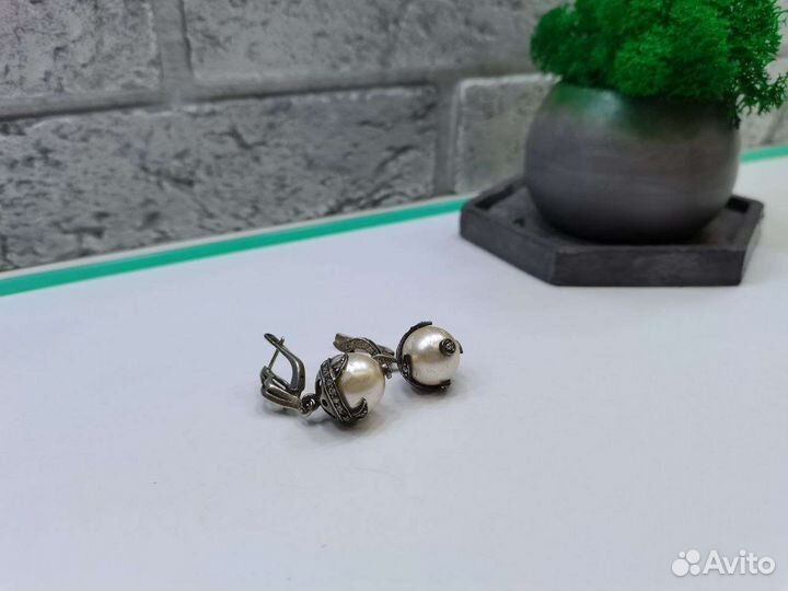 П.8005 Серьги 15.5 гр серебро