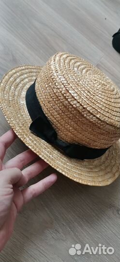 Соломенная шляпа канотье