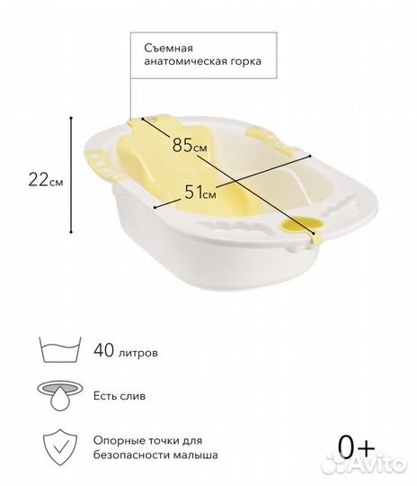 Ванночка детская happy baby