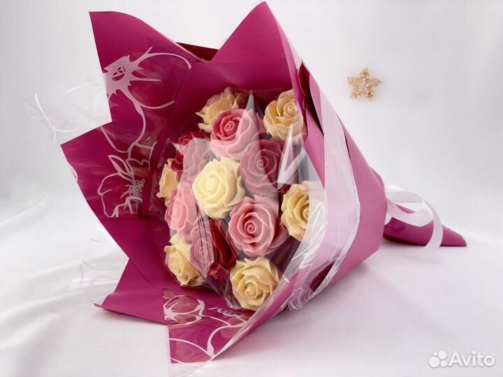 Розы из бельгийского шоколада