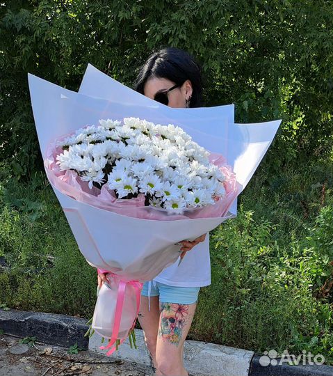 Букет гигант из ромашек