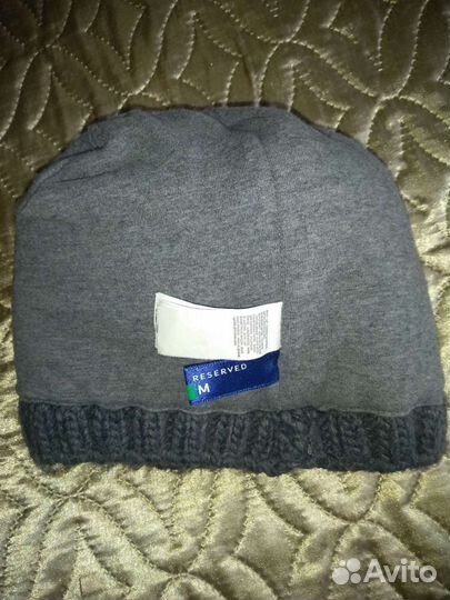 Ушанка и манишка футурино, шапка помпон зима