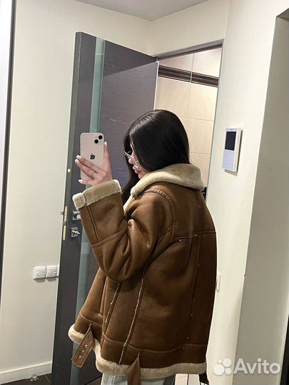 Дубленка авиатор женская