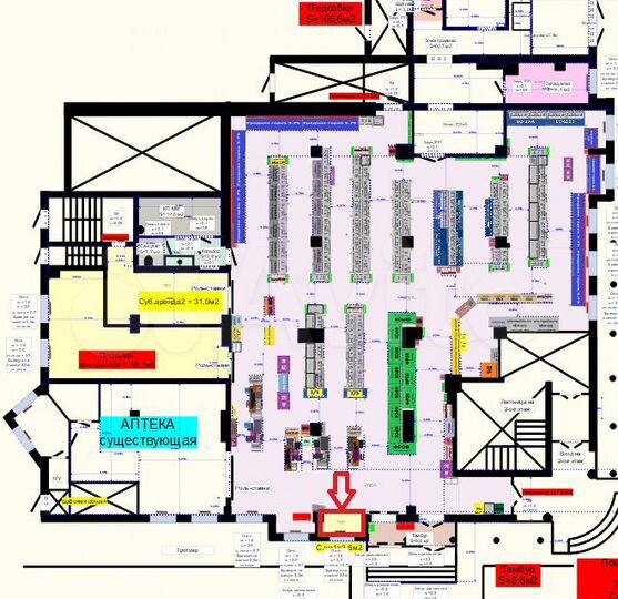 Торговая площадь, 3.5 м²