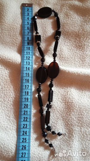 Оникс природный колье и кулон