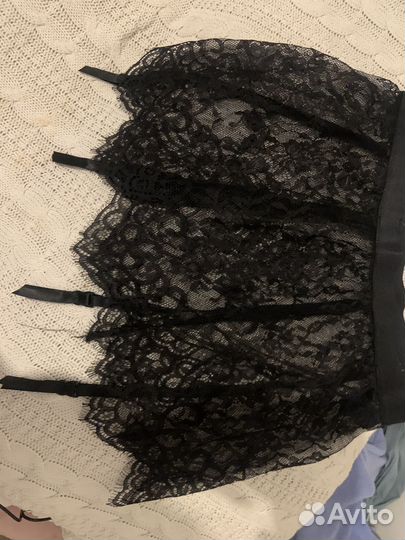 Белье ажурная юбка для чулок