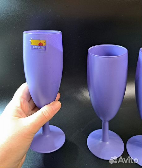 Фиолетовые бокалы фужеры