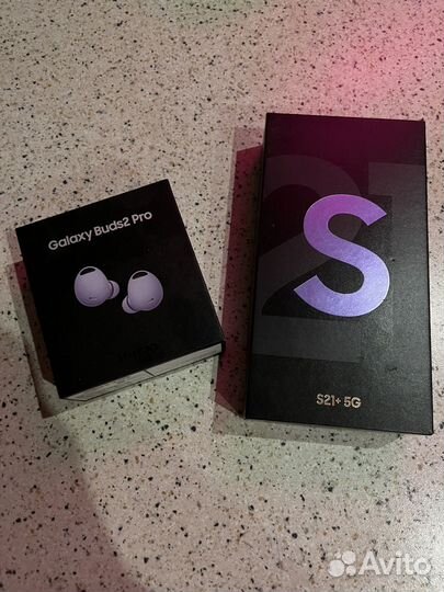 Коробка от samsung s21+ и buds2 pro