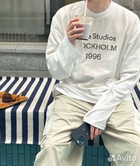 Лонгслив Acne Stockholm белый