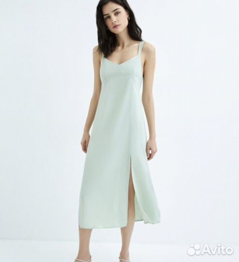 Платье лен новое р S