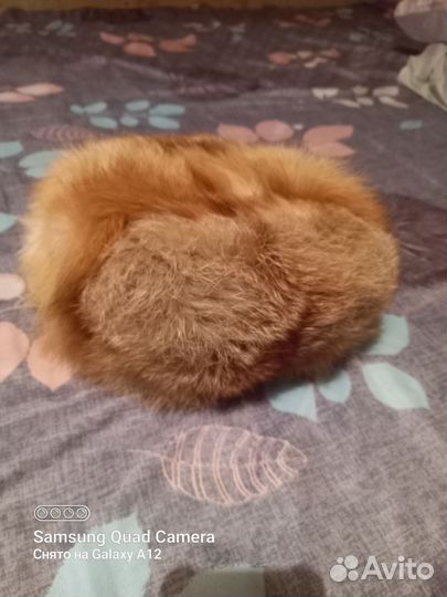 Лисья мужская зимняя шапка