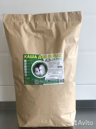 Готовая каша для собак экоос премиум