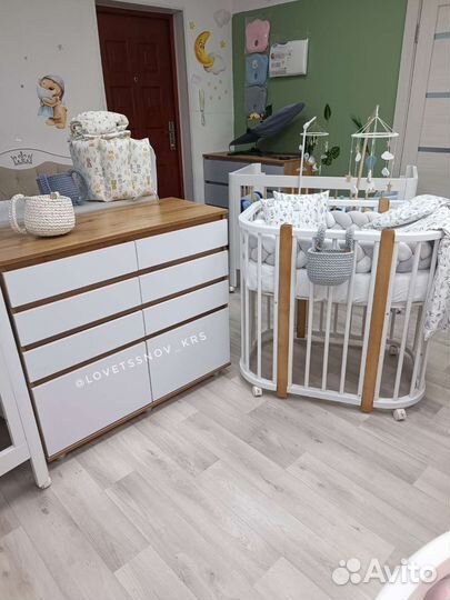 Детская кровать трансформер, прямоугольная