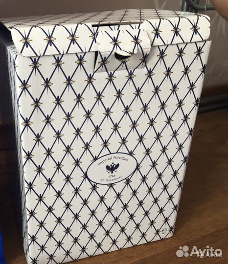 Сервиз чайный ифз кобальтовая сетка Тюльпан золото