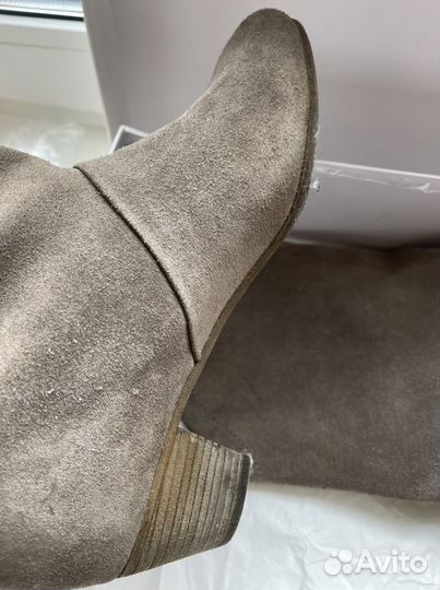 Сапоги казаки женские из натуральной замши