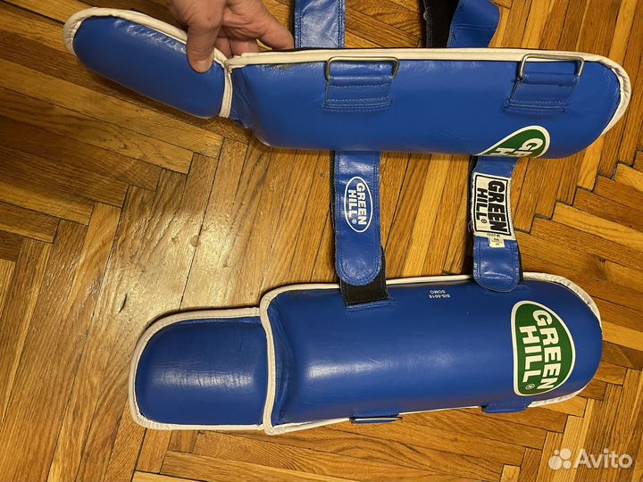 Щитки для защиты голени и стопы green hill, разм.M