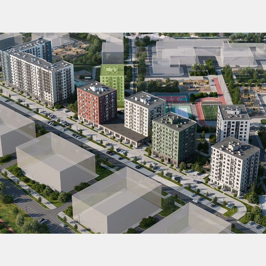 2-к. квартира, 54,6 м², 1/9 эт.