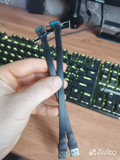 Удлинители переходники USB 3.0 гиб на 90