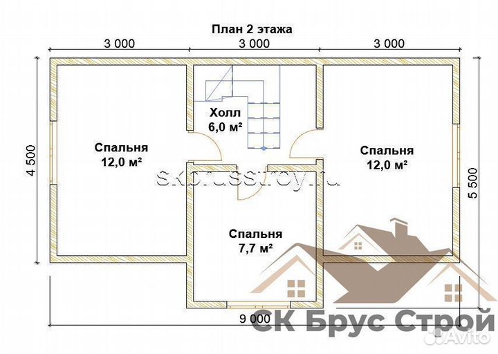 Дом из бруса 6x9 (90м2) Краснознаменск