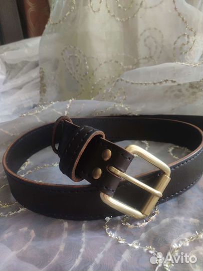 Мужской кожаный ремень ручной работы