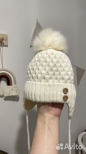 Шапка для новорожденных зимняя 38-40