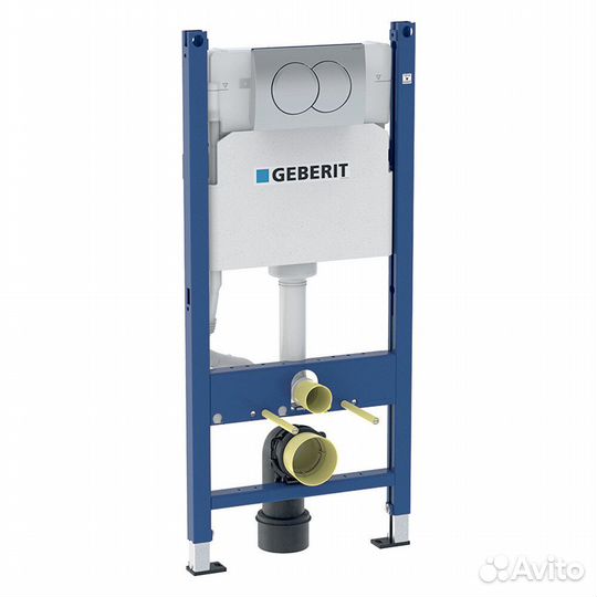 Комплект инсталляции Geberit Delta с унитазом BelBagno Due с кнопкой хром и сиденьем дюропласт микро