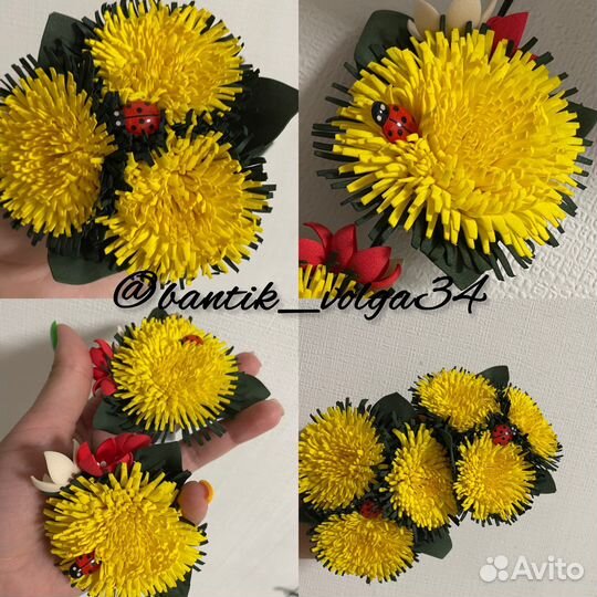 Одуванчики резинки для волос