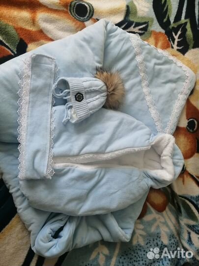 Конверт на выписку зимний для мальчика