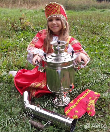 Настоящий самовар на дровах с трубой. г. Тула