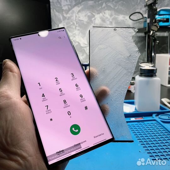 Переклейка дисплеев