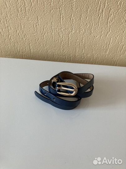 Новый тонкий Ремень синего цвета