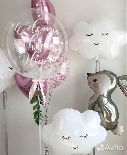 Воздушные шары на выписку из роддома, гелиевый шар