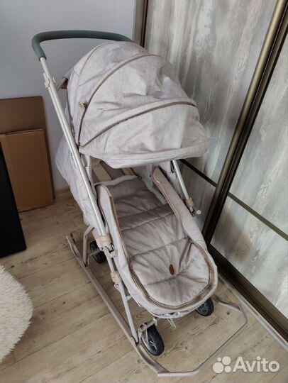 Детские санки коляска с колесами