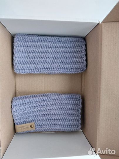 Повязка на голову и митенки