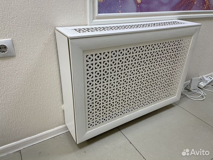 Экран для радиатора мдф белый, 600х900х200мм