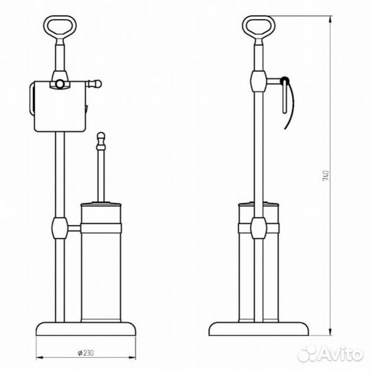 Стойка Migliore Mirella/Fortuna 17194 бронза
