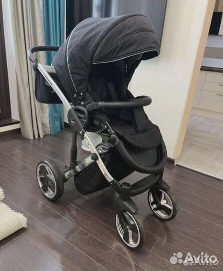 Коляска Юнама 2 в 1 черная