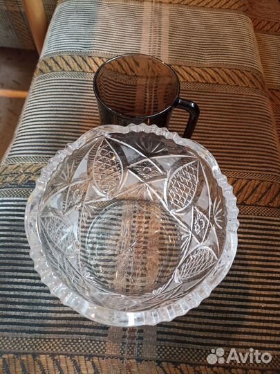 Хрустальная салатница СССР