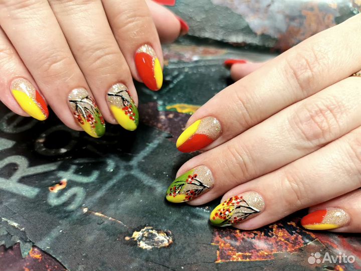 Наращивание, маникюр, гель-лак