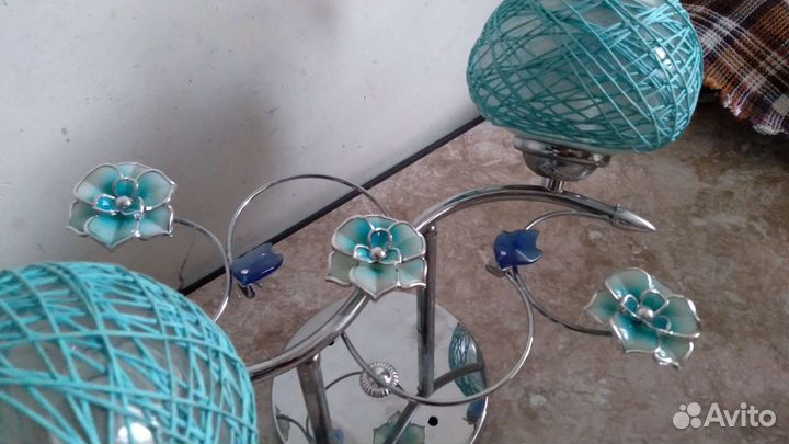 Люстры., светильник.,плафоны для кухни-все стекло