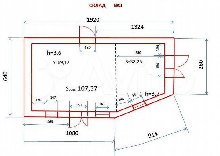 Свободного назначения, 107 м²