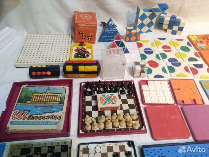 Игрушки СССР настольные игры головоломки, кубик