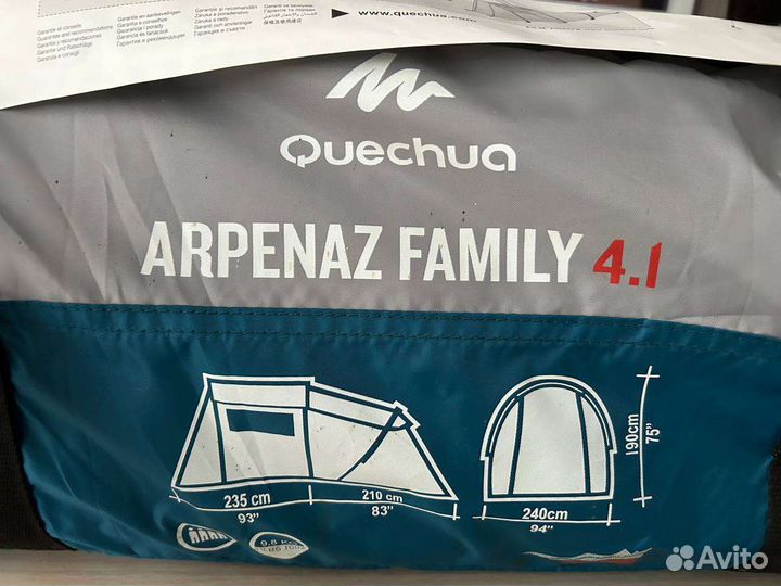 Палатка походная Quechua Arpenaz Family 4.1