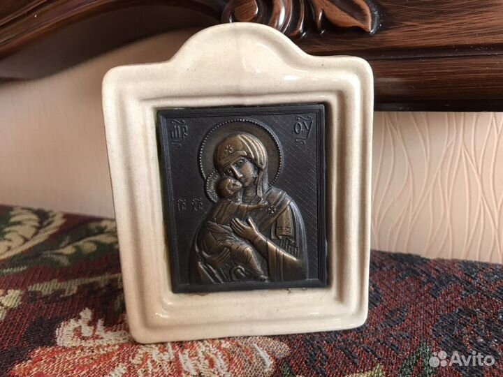 Iкoна керамика, металл 10х8 см