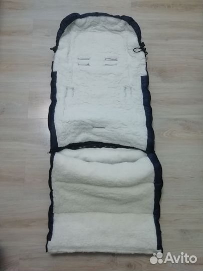 Зимний конверт в коляску на овчине