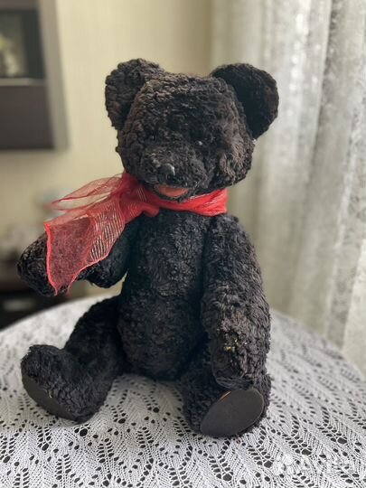 Игрушка СССР. Медведь плюшевый