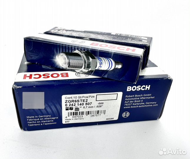 Свеча зажигания bosch 0242140507 / zgr6ste2