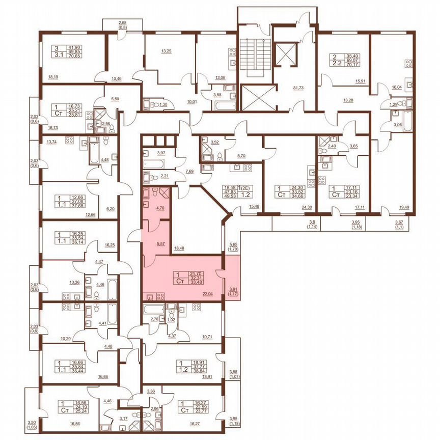 Квартира-студия, 33,5 м², 11/11 эт.